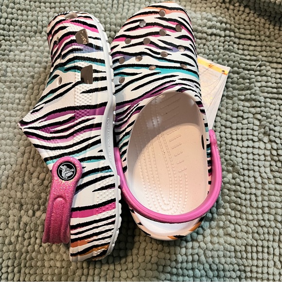 Crocs Colorful Zebra Print Clogs - Picture 3 of 5